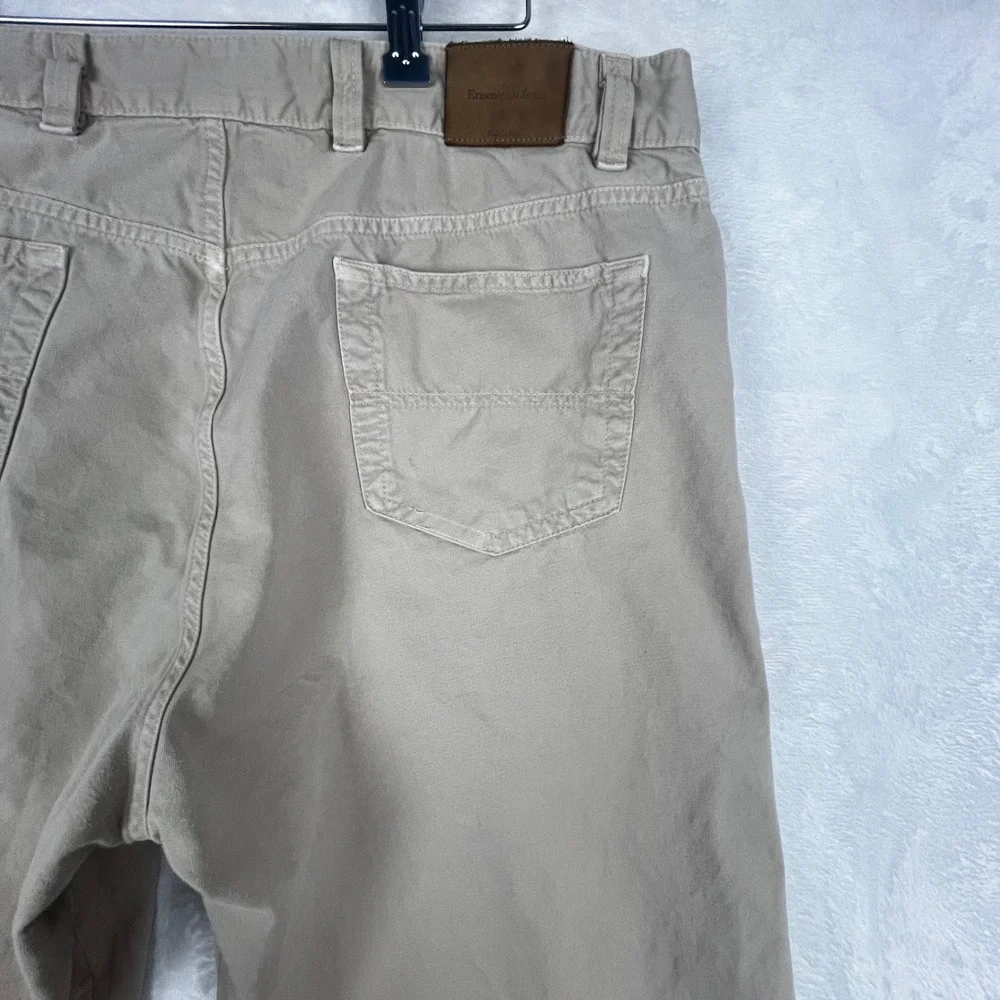 Ermenegildo Zegna Chino‎ Pants 37x27 (IT 40) Beige Cotton Italy Luxury